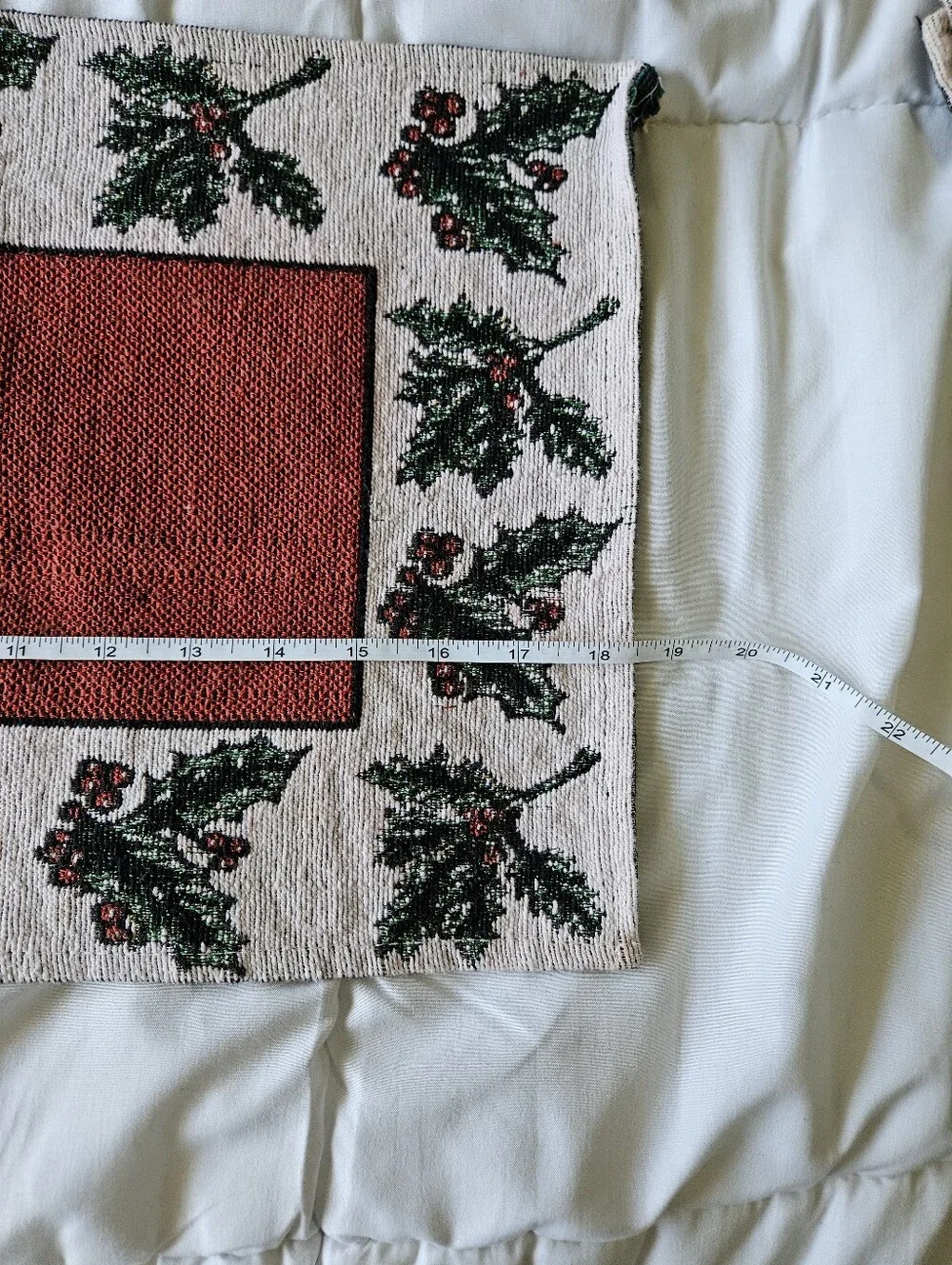 Vintage Christmas Tapestry Woven Placemats - Set of 4